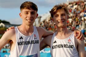 Callum Morgan and Nick Griggs enjoying a first taste of the Commonwealth Games. (Photo by Team NI)