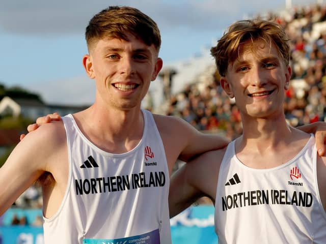 Callum Morgan and Nick Griggs enjoying a first taste of the Commonwealth Games. (Photo by Team NI)