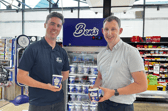 Ben Boyd, Owner of Ben’s Ice Cream with Andrew Scott, Store Manager of JC Stewart | Supplied