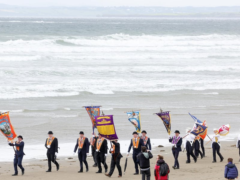 Fermanagh district parade on the beach
