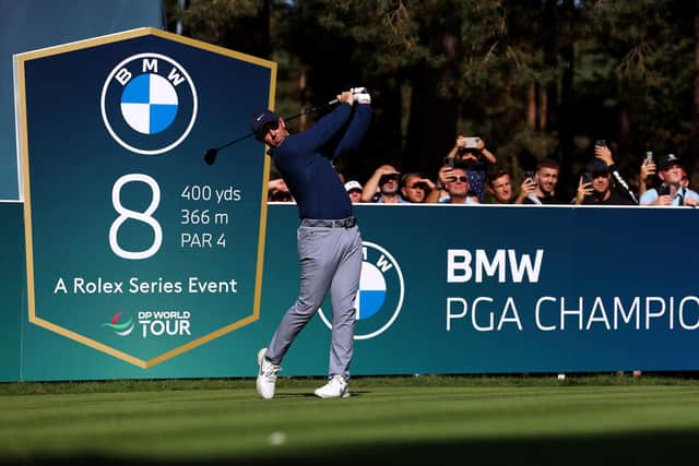 Rory McIlroy tees off on the 8th hole during the opening day of the BMW PGA Championship at Wentworth Golf Club