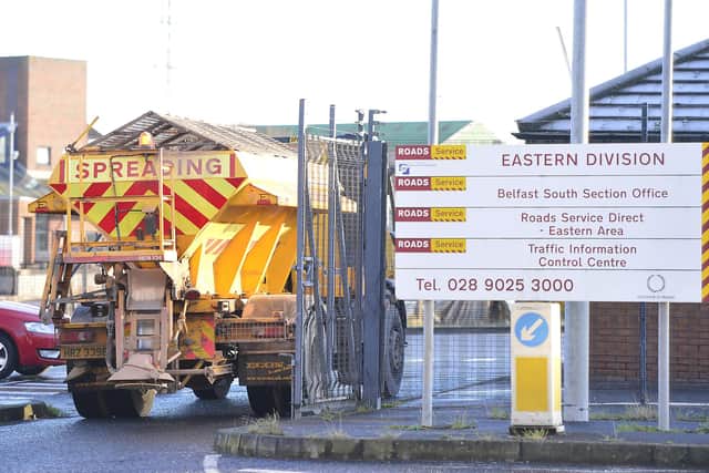 Pacemaker Press Belfast 17-01-2024:  Members of two unions which operate gritters on Northern Ireland roads will be taking week-long strike action from Thursday. The Department of Infrastructure has warned people to use 'extreme caution' on the roads