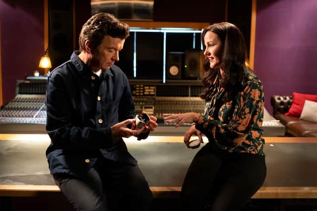 Singer Rick Astley with Specsavers audiologist Martina McNulty.