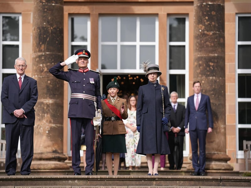 The Princess Royal attends the annual garden party at Hillsborough Castle during her visit to Northern Ireland. Picture date: Wednesday September 10, 2025. PA Photo. Photo credit should read: Niall Carson/PA Wire
