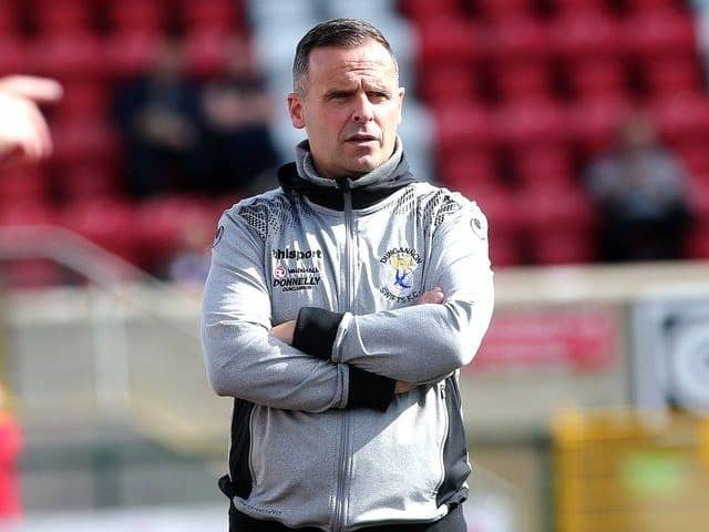 Rodney McAree - pictured as Dungannon Swifts boss in 2017 - has returned to the Stangmore Park club