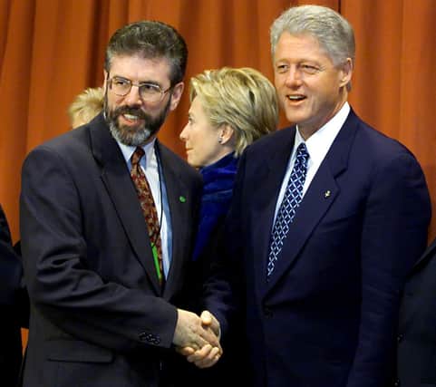 Bill Clinton and Gerry Adams had a "circular" row at a high-profile meeting at the White House in 2000 over decommissioning, archive records show
