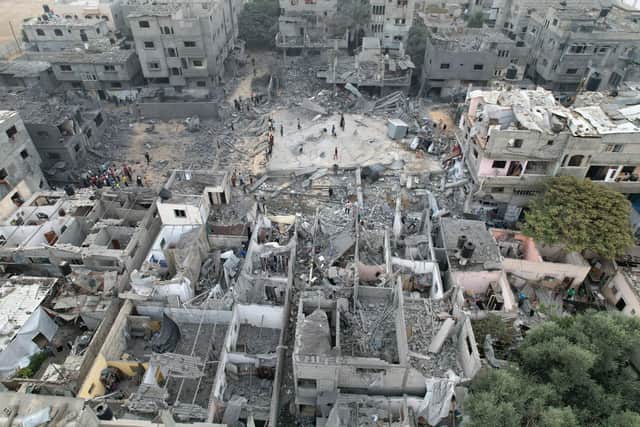 Image of destruction in Gaza, posted online by UNRWA on Thursday