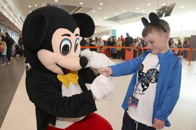 FREE USE PHOTO 
Archie McIntyre from Cloughmills is one of 12 children from Northern Ireland in Disneyland Paris this week, thanks to the charity, Northern Ireland Children to Lapland and Days to Remember  Trust