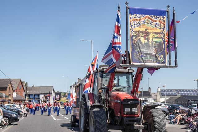 Glenareeragh were led in a style befitting a country parade at the Twelfth in Augher, Co Tyrone, 2025