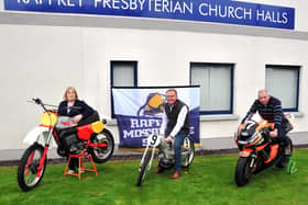 Raffrey Motorcycle Show organisers Shirley Jackson, Mark Morrow and Dennis Jackson.