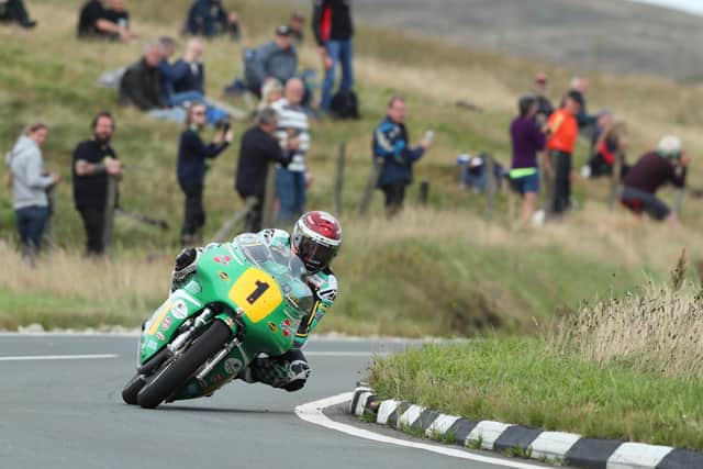 John McGuinness on the Winfield Paton at the Manx Grand Prix in 2019. McGuinness will be bidding for glory again in the class as the event returns for the first time in three years.