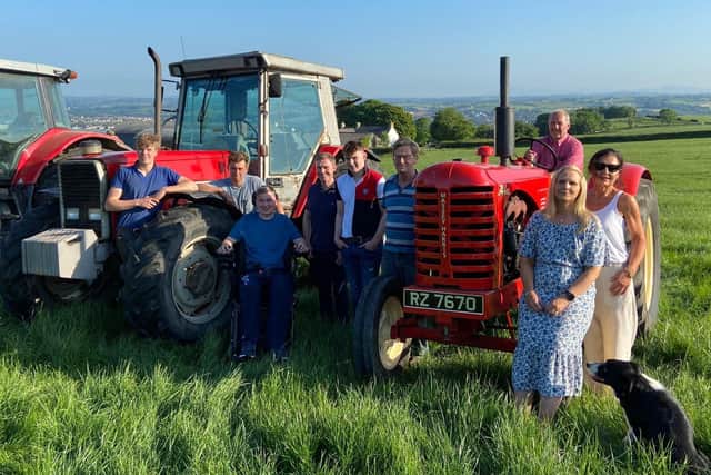 Sam and Eleanor Brown from Old Manor Mill being reunited with their father’s Massey Harris tractor which replaced his first tractor, having been damaged in an accident on Whinney Hill in the 1950s. As sponsors of the event Henry Crossle has kindly asked Sam Brown if he would drive the tractor on the night of Connor’s Tractor Run on June 30th. McKee’s Farm Shop and Old Manor Mill have both sponsored the event. McKee’s Farm Shop are supplying the food afterwards with a barbecue