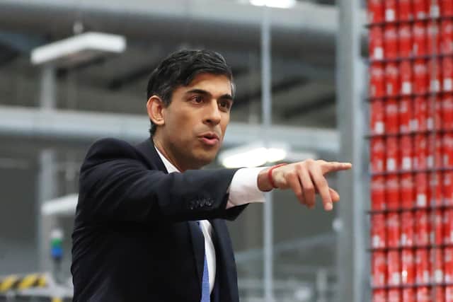 Prime Minister Rishi Sunak holds a Q&A session with local business leaders during a visit to Coca-Cola HBC in Lisburn