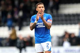 Rangers' James Tavernier applauds the fans. (Photo by Robert Perry/PA Wire)