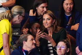 The Princess of Wales, known as the Duchess of Rothesay when in Scotland during the Netball Semi-Final match at The Hydro during day nine of the 2026 Commonwealth Games in Glasgow
