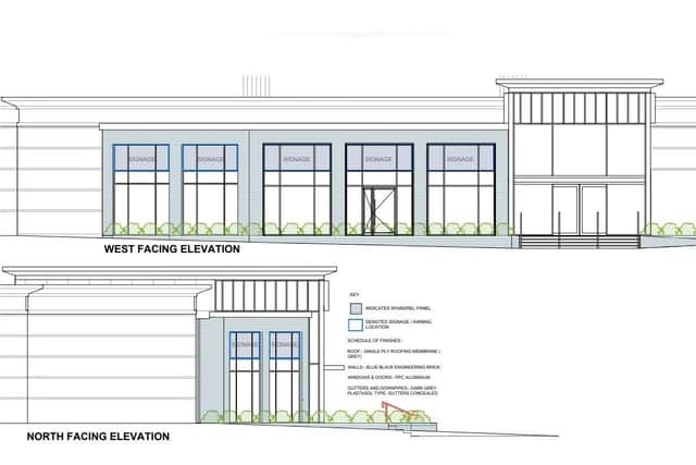 The approved glazed frontage for the new restaurant and licensed bar at Rushmere Shopping Centre. Image: ABC planning portal