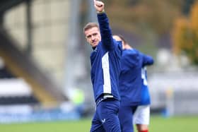 Rangers' interim manager Steven Davis applauds the fans after the final whistle in the cinch Premiership match at the SMISA Stadium, Paisley. PIC: Robert Perry/PA Wire.
