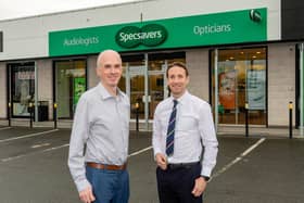 Jeffrey Boyce (left) has been announced as a new retail director at Specsavers Strabane, joining ophthalmic director Peadar Kearney as partners of the local healthcare business