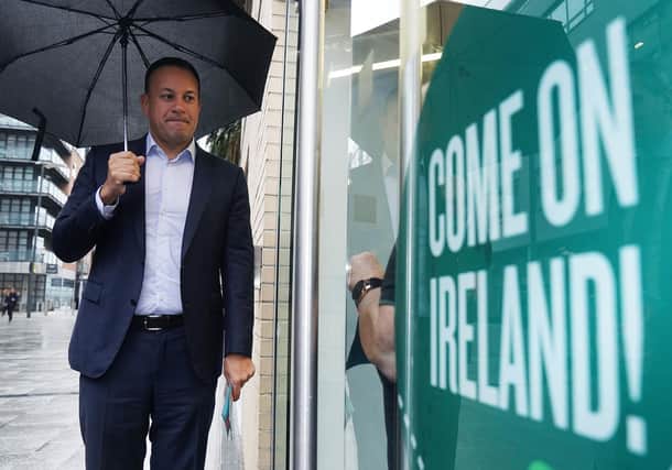 The Irish premier Leo Varadkar, like President Higgins, is prone to scolding Britain. ​Irish political leaders like Mr Varadkar did not at first after the October 7 slaughter of Jews call Hamas terrorist or emphasise Israel’s right to defend itself . Photo: Brian Lawless/PA Wire