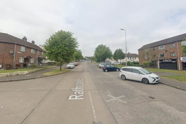 The PSNI arrested a 25-year-old man after a three vehicle collision in Rathcoole Drive, Newtownabbey.
Photo: Google maps
