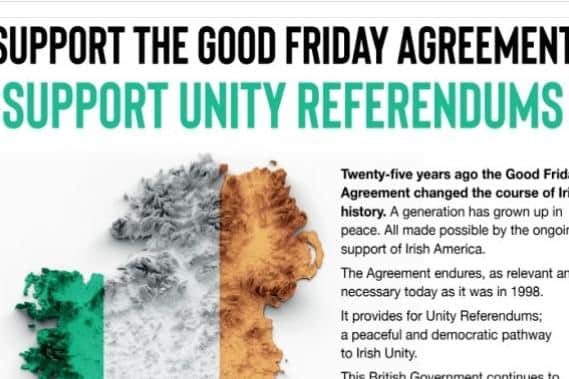 Sinn Fein newspaper ads in the US