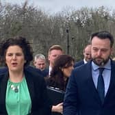 SDLP leader Colum Eastwood and South Belfast MP Claire Hanna joined the Alliance MP Stephen Farry in supporting a ban on arms exports to Israel.