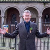 TV presenter, Patrick Kielty, in his role of grand marshal of the St Patrick's Day Parade in Dublin, prior to its star