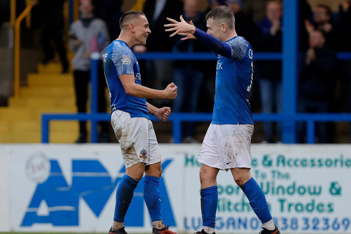 Glenavon go seventh after winning fifth consecutive Premiership match with victory over Newry City