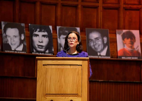 In a lecture in the Guildhall on Bloody Sunday, Mary Lou McDonald said that her daughter, four, was distressed to see a TV programme which featured the 1972 killings. Thomas Smyth writes that the Sinn Fein leader is fortunate her daughter's distress was not provoked by footage of the horrors caused by PIRA atrocities