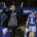 Linfield manager David Healy celebrates at full-time. PIC: INPHO/Presseye/Stephen Hamilton