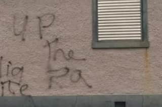 'Up The Ra': PSNI say graffiti on Orange Hall is 'hate crime' after overnight criminal damage