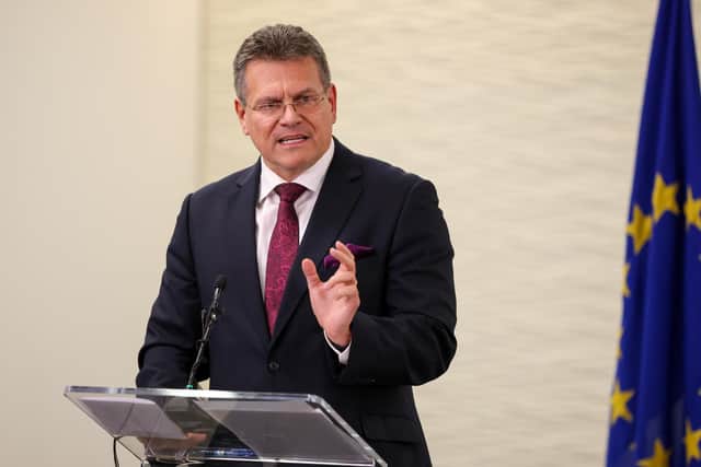 EU Commission Vice President Maros Sefcovic said Brussels would 'spare no effort' to reach a settlement with the UK on the contentious Northern Ireland Protocol
