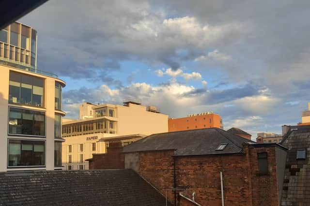 A picture of the sky above Chichester Street in Belfast city centre on August 1 2023, taken at 8.30pm from near the News Letter office in Arthur Street. Look at those glorious colours! You do not get that in places that are always sunny