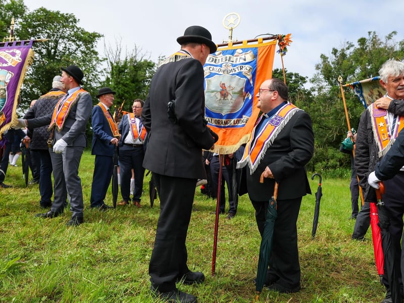 Rev George McNulty from the Dublin Orange Order pictured in the field before the parade starts