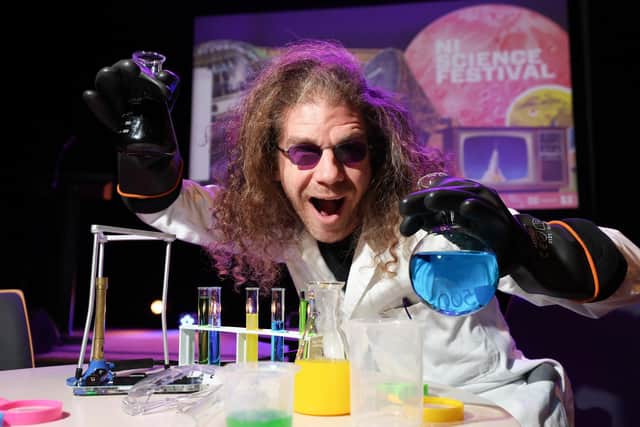 Pictured at the launch of NI Science Festival is science communicator and performer Professor Lukey Luke. The festival returns with a programme of over 200 events across 11 days from Thursday 16 – Sunday 26 February