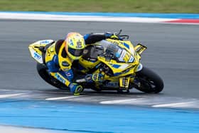 Andrew Irwin on the MET fonaCAB Racing Ducati at Assen in the Netherlands. (Photo by Ian Hopgood)