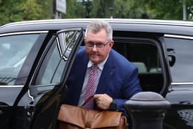 Jeffrey Donaldson sent Jamie Bryson to represent DUP views to EU officials at a secret Dublin meeting. Pic: Liam McBurney/PA Wire