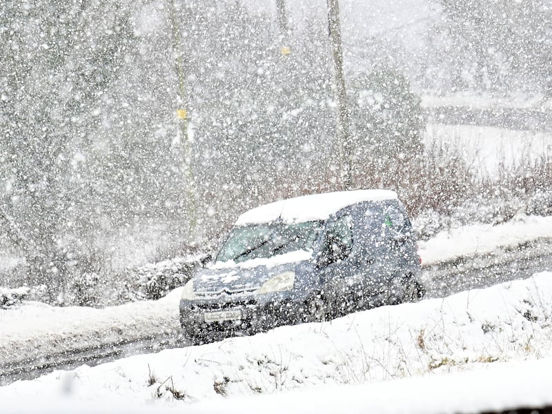 Police said driving conditions remain hazardous across Northern Ireland due to the snow and freezing temperatures.
Photo Colm Lenaghan/Pacemaker