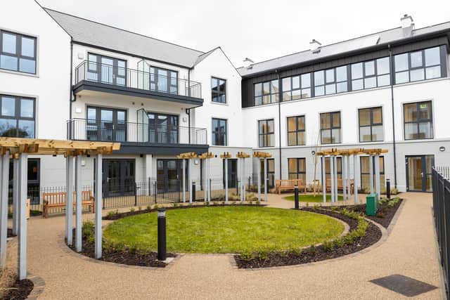 The site of a former nursing home in Ballycastle has been transformed into a modern apartment building for people aged over 55 by Apex Housing Association.