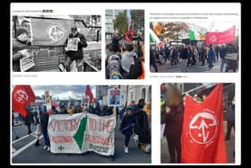 Just a few examples of PFLP flags on display at Palestine demonstrations in the Republic of Ireland