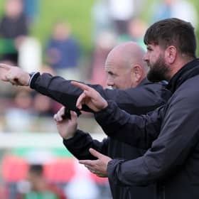 Paddy McCourt and Tim McCann have been leading Glentoran for the past month. (Photo by David Maginnis/Pacemaker Press)