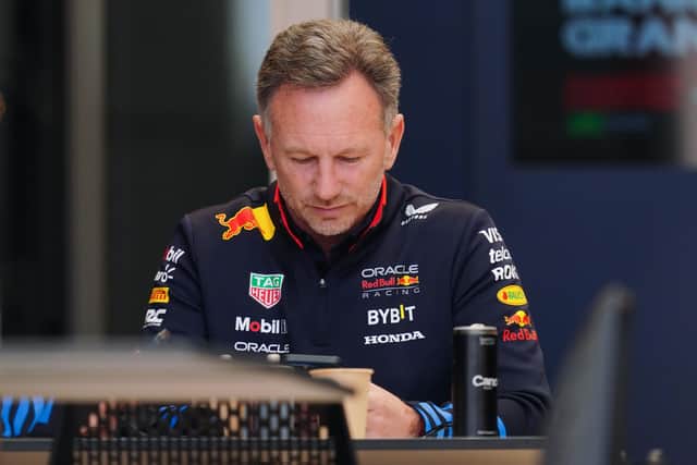 Red Bull Racing team principal Christian Horner ahead of Practice 3 at the Bahrain International Circuit, Sakhir, where the opening round of the World Championship takes place this weekend