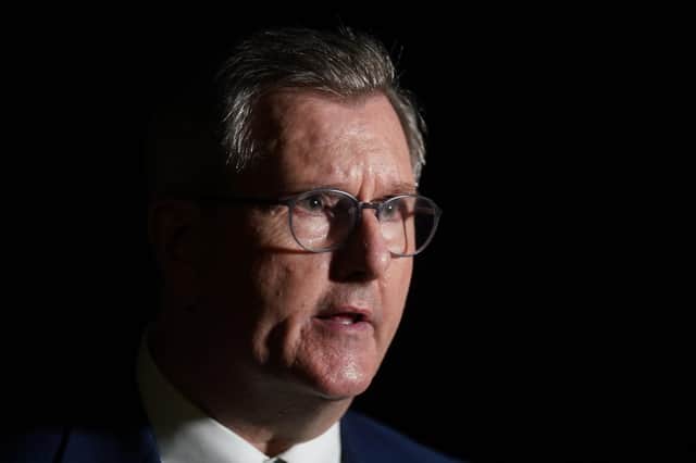 DUP leader Sir Jeffrey Donaldson is awaiting action from the Government over long-running talks to address unionist concerns on post-Brexit trading arrangements.
Photo: Brian Lawless/PA Wire
