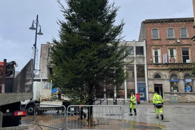 Christmas tree arrives in Coleraine