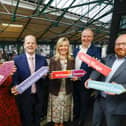 Almost 1,000 people are expected to be in attendance to enjoy unrivalled learning and networking opportunities of NI Chamber’s Festival of Business. Pictured launching the event are Ashley Morrow (SSE Airtricity), councillor Ron McDowell, Belfast City Council, Suzanne Wylie, NI Chamber, Garrett Kavanagh, Openreach and Peter McVerry, U105