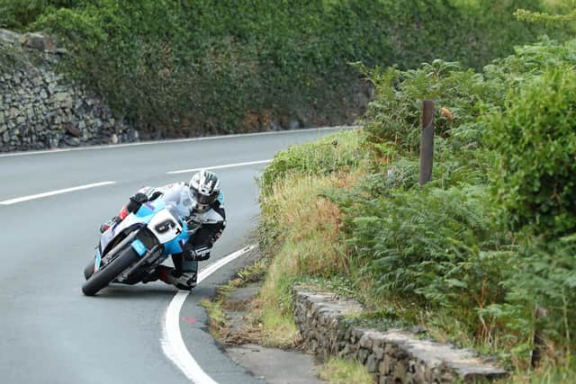 Ballymoney's Michael Dunlop is a man on a mission in the Classic Superbike class at the Manx Grand Prix.