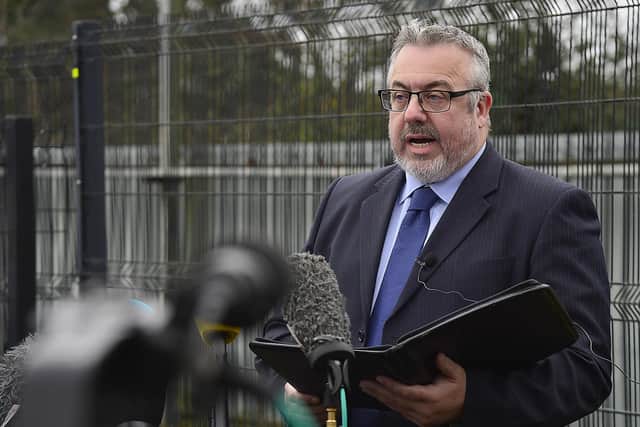 Detective Chief Inspector Neil McGuinness, from the Police Service of Northern Ireland’s Major Investigation Team, pictured providing an update on the murder of Natalie McNally