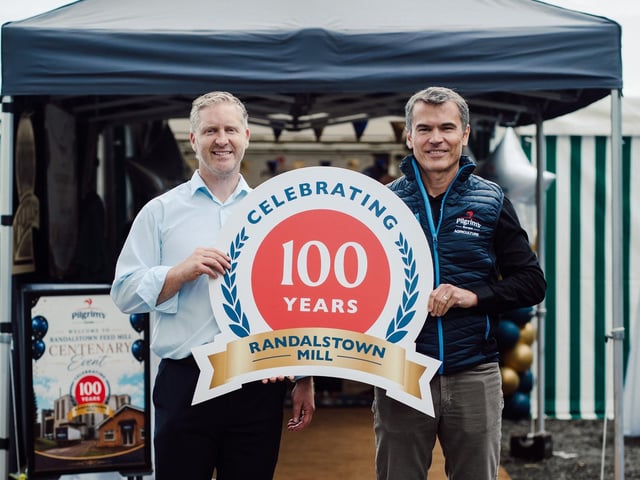 Gary McIntyre, head of Feed Milling and Agri Poultry Estate operations, Pilgrim’s Europe and Fábio Brancher, operations director agriculture, Pilgrim’s Europe.