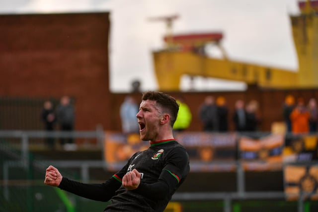 For the fifth Premiership game in a row, Bobby Burns got his name on the scoresheet as the Glens thumped Newry City at The Oval. The 24-year-old has been superb since returning from injury in December and had three shots on target at the weekend
