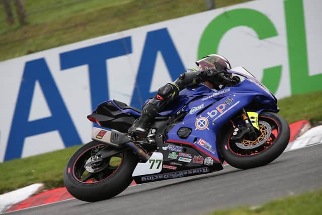 Richard Cooper twice finished on the podium in the British Supersport races at Brands Hatch last weekend on the BPE Yamaha by Russell Racing. Picture: David Yeomans Photography